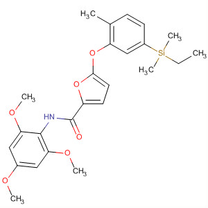 825652-36-6  2-Furancarboxamide,5-[5-(ethyldimethylsilyl)-2-methylphenoxy]-N-(2,4,6-trimethoxyphenyl)-