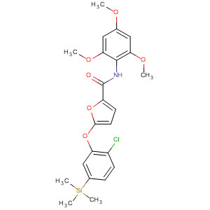 825652-88-8  2-Furancarboxamide,5-[2-chloro-5-(trimethylsilyl)phenoxy]-N-(2,4,6-trimethoxyphenyl)-