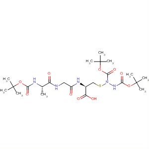 82610-50-2  L-Cysteine,S-[1,2-bis[(1,1-dimethylethoxy)carbonyl]hydrazino]-N-[N-[N-[(1,1-dimethylethoxy)carbonyl]-L-alanyl]glycyl]-