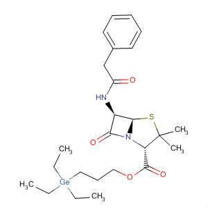 827032-68-8  4-Thia-1-azabicyclo[3.2.0]heptane-2-carboxylic acid,3,3-dimethyl-7-oxo-6-[(phenylacetyl)amino]-, 3-(triethylgermyl)propylester, (2S,5R,6R)-
