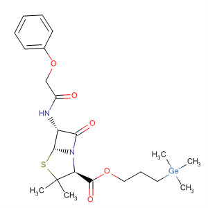 827032-70-2  4-Thia-1-azabicyclo[3.2.0]heptane-2-carboxylic acid,3,3-dimethyl-7-oxo-6-[(phenoxyacetyl)amino]-, 3-(trimethylgermyl)propylester, (2S,5R,6R)-
