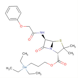 827032-71-3  4-Thia-1-azabicyclo[3.2.0]heptane-2-carboxylic acid,3,3-dimethyl-7-oxo-6-[(phenoxyacetyl)amino]-, 3-(triethylgermyl)propylester, (2S,5R,6R)-
