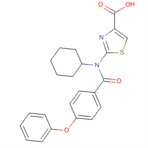 827038-51-7  4-Thiazolecarboxylic acid, 2-[cyclohexyl(4-phenoxybenzoyl)amino]-