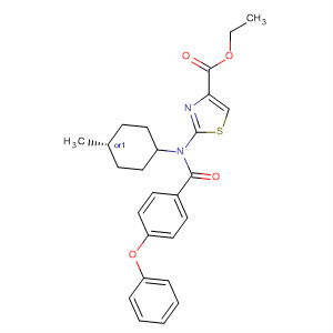 827038-98-2  4-Thiazolecarboxylic acid,2-[(trans-4-methylcyclohexyl)(4-phenoxybenzoyl)amino]-, ethyl ester