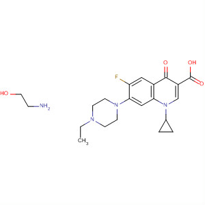 827299-32-1  3-Quinolinecarboxylic acid,1-cyclopropyl-7-(4-ethyl-1-piperazinyl)-6-fluoro-1,4-dihydro-4-oxo-,compd. with 2-aminoethanol (1:1)