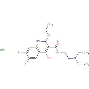827305-01-1  3-Quinolinecarboxamide,N-[2-(diethylamino)ethyl]-1-ethyl-6,7-difluoro-1,2-dihydro-4-hydroxy-2-oxo-, monohydrochloride