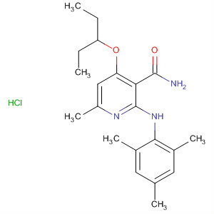 827314-24-9  3-Pyridinecarboxamide,4-(1-ethylpropoxy)-6-methyl-2-[(2,4,6-trimethylphenyl)amino]-,monohydrochloride