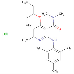 827314-27-2  3-Pyridinecarboxamide,4-(1-ethylpropoxy)-N,N,6-trimethyl-2-[(2,4,6-trimethylphenyl)amino]-,monohydrochloride