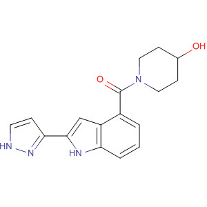 827316-95-0  4-Piperidinol, 1-[[2-(1H-pyrazol-3-yl)-1H-indol-4-yl]carbonyl]-