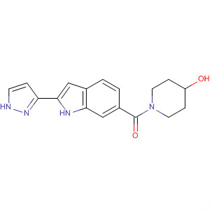 827316-97-2  4-Piperidinol, 1-[[2-(1H-pyrazol-3-yl)-1H-indol-6-yl]carbonyl]-