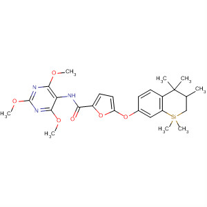 827339-58-2  2-Furancarboxamide,5-[(1,2,3,4-tetrahydro-1,1,3,4,4-pentamethyl-1-silanaphthalen-7-yl)oxy]-N-(2,4,6-trimethoxy-5-pyrimidinyl)-