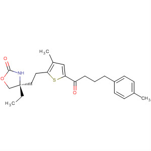 827344-48-9  2-Oxazolidinone,4-ethyl-4-[2-[3-methyl-5-[4-(4-methylphenyl)-1-oxobutyl]-2-thienyl]ethyl]-,(4R)-