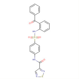 827577-55-9  1,2,5-Thiadiazole-3-carboxamide,N-[4-[[(2-benzoylphenyl)amino]sulfonyl]phenyl]-