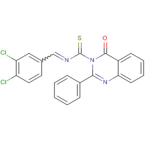 827601-23-0  3(4H)-Quinazolinecarbothioamide,N-[(3,4-dichlorophenyl)methylene]-4-oxo-2-phenyl-