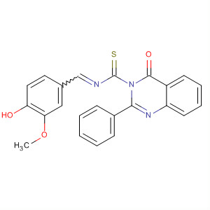 827601-28-5  3(4H)-Quinazolinecarbothioamide,N-[(4-hydroxy-3-methoxyphenyl)methylene]-4-oxo-2-phenyl-