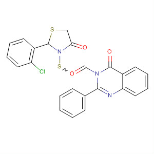 827601-37-6  4(3H)-Quinazolinone,3-[[2-(2-chlorophenyl)-4-oxo-3-thiazolidinyl]thioxomethyl]-2-phenyl-
