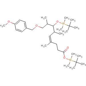827603-15-6  4-Nonenoic acid,7-[[(1,1-dimethylethyl)dimethylsilyl]oxy]-9-[(4-methoxyphenyl)methoxy]-4,6,8-trimethyl-, (1,1-dimethylethyl)dimethylsilyl ester, (4Z,6S,7R,8S)-