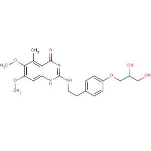 828243-55-6  4(1H)-Quinazolinone,2-[[[4-(2,3-dihydroxypropoxy)phenyl]methyl]methylamino]-6,7-dimethoxy-5-methyl-