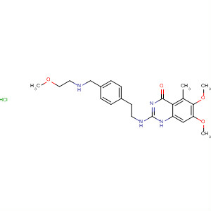 828243-77-2  4(1H)-Quinazolinone,6,7-dimethoxy-2-[[[4-[[(2-methoxyethyl)amino]methyl]phenyl]methyl]methylamino]-5-methyl-, hydrochloride