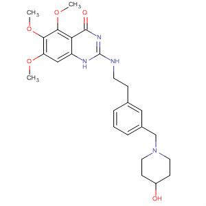 828243-80-7  4(1H)-Quinazolinone,2-[[[3-[(4-hydroxy-1-piperidinyl)methyl]phenyl]methyl]methylamino]-5,6,7-trimethoxy-