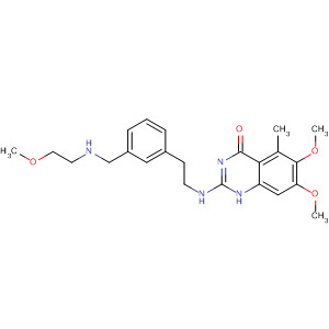 828244-17-3  4(1H)-Quinazolinone,6,7-dimethoxy-2-[[[3-[[(2-methoxyethyl)amino]methyl]phenyl]methyl]methylamino]-5-methyl-