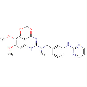828244-53-7  4(1H)-Quinazolinone,5,6,7-trimethoxy-2-[methyl[[3-(2-pyrimidinylamino)phenyl]methyl]amino]-