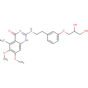 828245-25-6  4(1H)-Quinazolinone,2-[[[3-(2,3-dihydroxypropoxy)phenyl]methyl]methylamino]-6,7-dimethoxy-5-methyl-