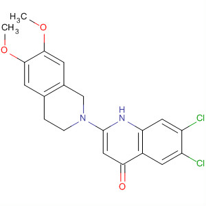 828256-38-8  4(1H)-Quinolinone,6,7-dichloro-2-(3,4-dihydro-6,7-dimethoxy-2(1H)-isoquinolinyl)-