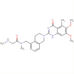 828256-39-9  Acetamide,N-[[2-(1,4-dihydro-6,7-dimethoxy-5-methyl-4-oxo-2-quinazolinyl)-1,2,3,4-tetrahydro-5-isoquinolinyl]methyl]-N-methyl-2-(methylamino)-