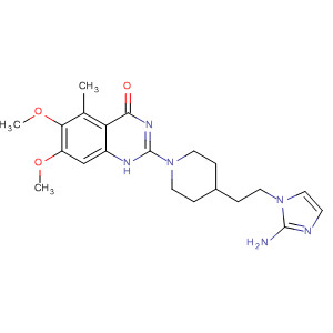 828256-89-9  4(1H)-Quinazolinone,2-[4-[2-(2-amino-1H-imidazol-1-yl)ethyl]-1-piperidinyl]-6,7-dimethoxy-5-methyl-
