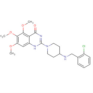 828257-04-1  4(1H)-Quinazolinone,2-[4-[[(2-chlorophenyl)methyl]amino]-1-piperidinyl]-5,6,7-trimethoxy-