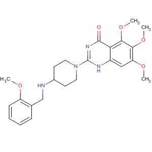 828257-05-2  4(1H)-Quinazolinone,5,6,7-trimethoxy-2-[4-[[(2-methoxyphenyl)methyl]amino]-1-piperidinyl]-