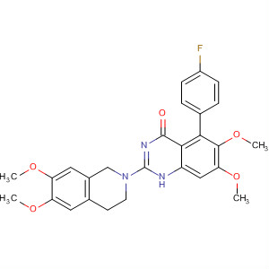 828257-64-3  4(1H)-Quinazolinone,2-(3,4-dihydro-6,7-dimethoxy-2(1H)-isoquinolinyl)-5-(4-fluorophenyl)-6,7-dimethoxy-