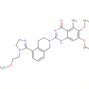 828257-75-6  4(1H)-Quinazolinone,2-[5-[4,5-dihydro-1-(2-methoxyethyl)-1H-imidazol-2-yl]-3,4-dihydro-2(1H)-isoquinolinyl]-6,7-dimethoxy-5-methyl-