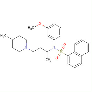 828266-82-6  1-Naphthalenesulfonamide,N-(3-methoxyphenyl)-N-[1-methyl-3-(4-methyl-1-piperidinyl)propyl]-