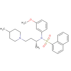 828266-92-8  1-Naphthalenesulfonamide,N-(3-methoxyphenyl)-N-[(1R)-1-methyl-3-(4-methyl-1-piperidinyl)propyl]-
