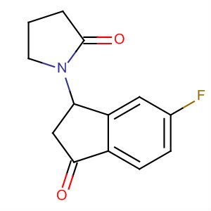 828267-61-4  2-Pyrrolidinone, 1-(6-fluoro-2,3-dihydro-3-oxo-1H-inden-1-yl)-