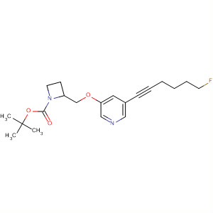 820232-01-7  1-Azetidinecarboxylic acid,2-[[[5-(6-fluoro-1-hexynyl)-3-pyridinyl]oxy]methyl]-, 1,1-dimethylethylester, (2S)-