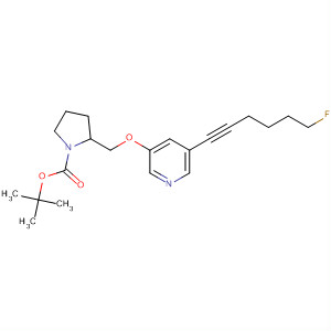 820232-02-8  1-Pyrrolidinecarboxylic acid,2-[[[5-(6-fluoro-1-hexynyl)-3-pyridinyl]oxy]methyl]-, 1,1-dimethylethylester, (2S)-