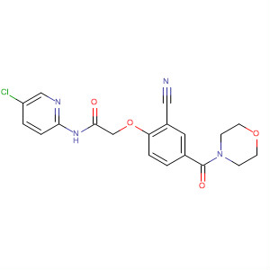 820232-30-2  Acetamide,N-(5-chloro-2-pyridinyl)-2-[2-cyano-4-(4-morpholinylcarbonyl)phenoxy]-