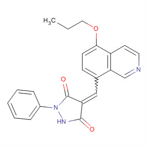 820237-25-0  3,5-Pyrazolidinedione,1-phenyl-4-[(5-propoxy-8-isoquinolinyl)methylene]-