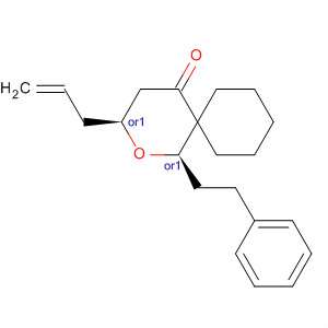 820963-63-1  2-Oxaspiro[5.5]undecan-5-one, 1-(2-phenylethyl)-3-(2-propenyl)-,(1R,3S)-rel-