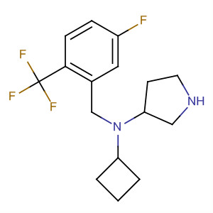 820980-45-8  3-Pyrrolidinamine,N-cyclobutyl-N-[[5-fluoro-2-(trifluoromethyl)phenyl]methyl]-, (3S)-