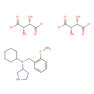 820980-55-0  3-Pyrrolidinamine, N-cyclohexyl-N-[[2-(methylthio)phenyl]methyl]-, (3S)-,(2S,3S)-2,3-dihydroxybutanedioate (1:2)