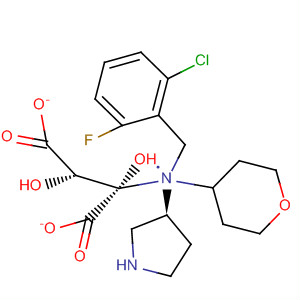 820981-95-1  3-Pyrrolidinamine,N-[(2-chloro-6-fluorophenyl)methyl]-N-(tetrahydro-2H-pyran-4-yl)-, (3S)-,(2S,3S)-2,3-dihydroxybutanedioate