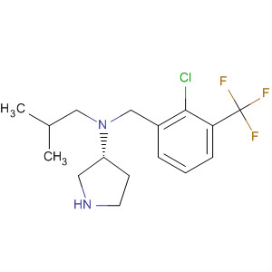 820982-86-3  3-Pyrrolidinamine,N-[[2-chloro-3-(trifluoromethyl)phenyl]methyl]-N-(2-methylpropyl)-, (3R)-