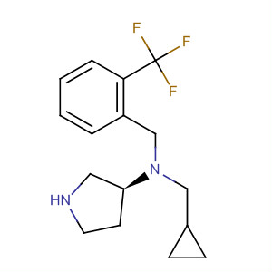 820983-34-4  3-Pyrrolidinamine,N-(cyclopropylmethyl)-N-[[2-(trifluoromethyl)phenyl]methyl]-, (3S)-