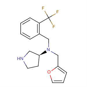820983-55-9  3-Pyrrolidinamine,N-(2-furanylmethyl)-N-[[2-(trifluoromethyl)phenyl]methyl]-, (3S)-