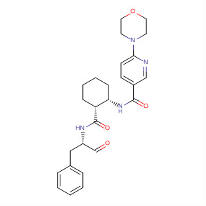 820990-26-9  3-Pyridinecarboxamide,N-[(1S,2R)-2-[[[(1S)-1-formyl-2-phenylethyl]amino]carbonyl]cyclohexyl]-6-(4-morpholinyl)-