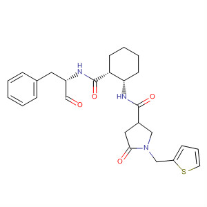 820990-53-2  3-Pyrrolidinecarboxamide,N-[(1S,2R)-2-[[[(1S)-1-formyl-2-phenylethyl]amino]carbonyl]cyclohexyl]-5-oxo-1-(2-thienylmethyl)-